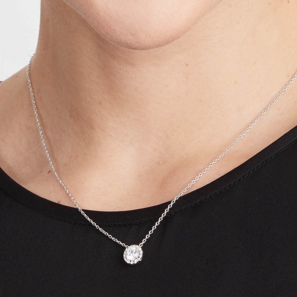 :: Stella & Dot | Shimmering Silver CZ Duchess Necklace - Retired - Picture 4 of 12